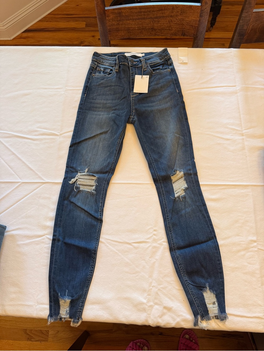 NWT! Hidden Jeans Women’s Distressed Skinny Jeans - Dark Blue
